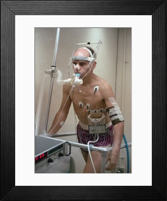 Framed Print : Senator Jake Garn During Stress Training for Future Space Venture Framed Print : Senator Jake Garn During Stress Training for Future Space Venture