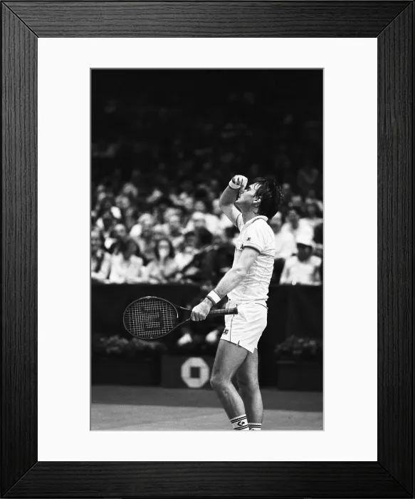 Framed Print : Jimmy Connors Holding Nose in Disgust Framed Print : Jimmy Connors Holding Nose in Disgust