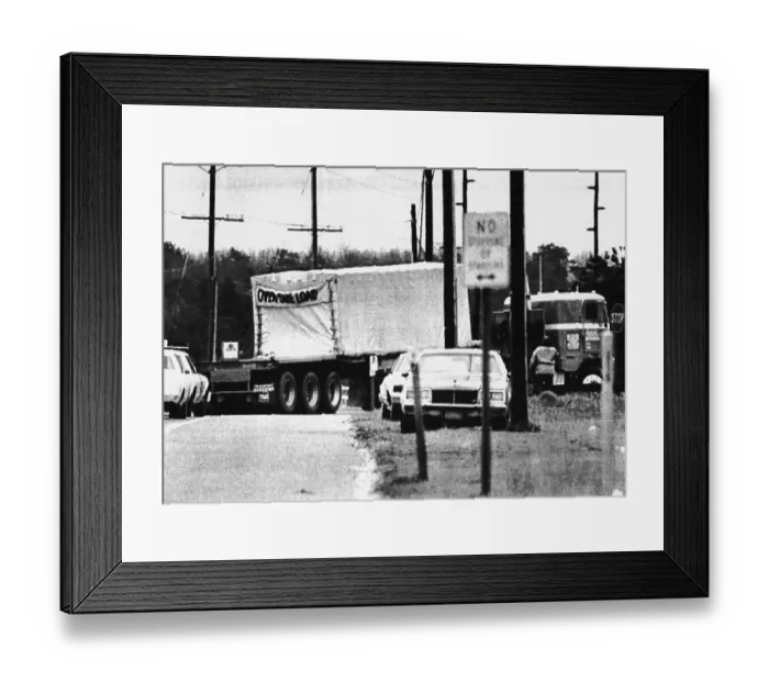 Framed Print : Truck Carrying Spent Nuclear Fuel Rods Framed Print : Truck Carrying Spent Nuclear Fuel Rods