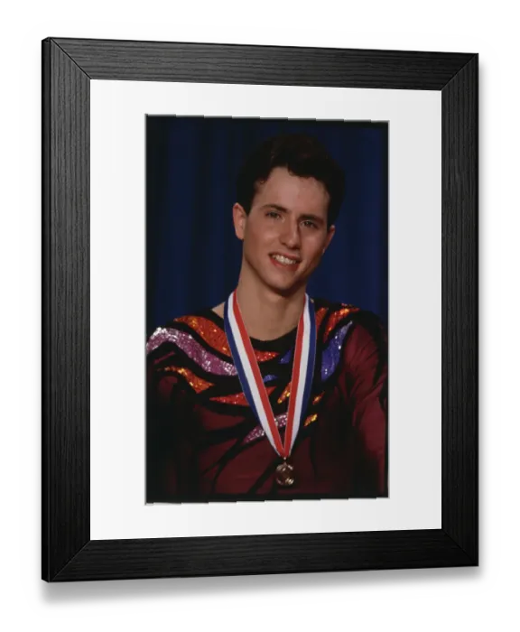 Framed Print : Portrait of iIe Skater Brian Boitano Posing with His Medal Framed Print : Portrait of iIe Skater Brian Boitano Posing with His Medal