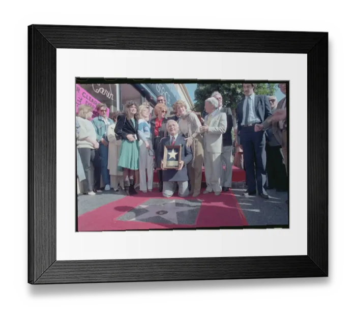 Framed Print : Ted Knight Receiving His Star on Walk of Fame