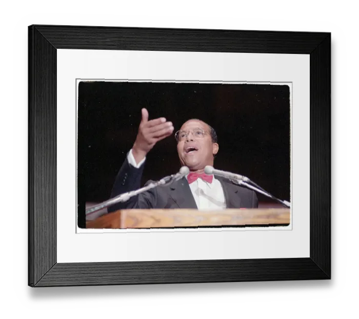 Framed Print : Louis Farrakahn Addressing Crowd Framed Print : Louis Farrakahn Addressing Crowd