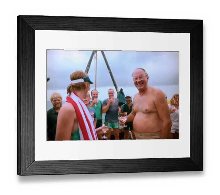 Framed Print : Deep Sea Divers Toasting Mel Fisher Framed Print : Deep Sea Divers Toasting Mel Fisher