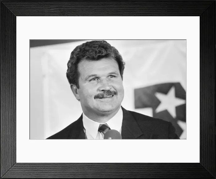 Framed Print : Chicago Bears Coach Mike Ditka Speaking at Microphone Framed Print : Chicago Bears Coach Mike Ditka Speaking at Microphone