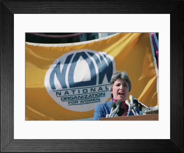 Framed Print : Eleanor Smeal Speaking at Women Conference Podium