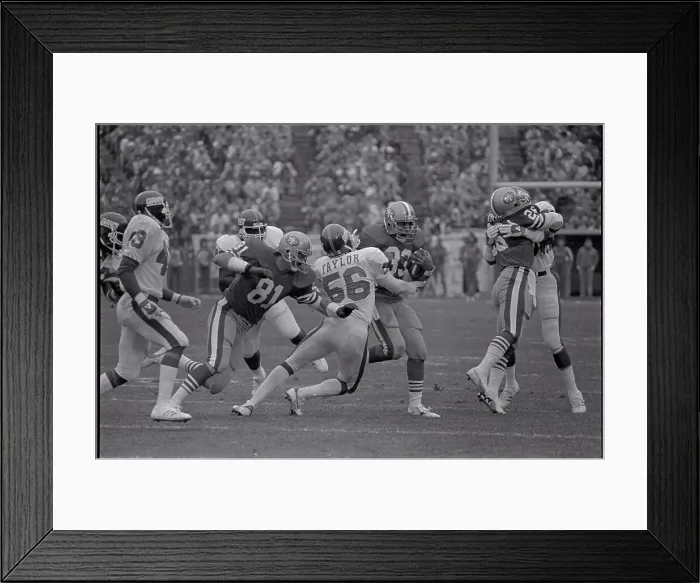 Framed Print : Football Players in Fast Action Framed Print : Football Players in Fast Action