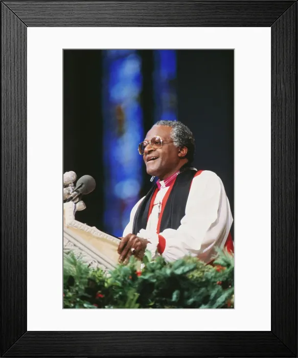 Framed Print : Bishop Desmond Tutu Speaking from Cathedral Podium Framed Print : Bishop Desmond Tutu Speaking from Cathedral Podium
