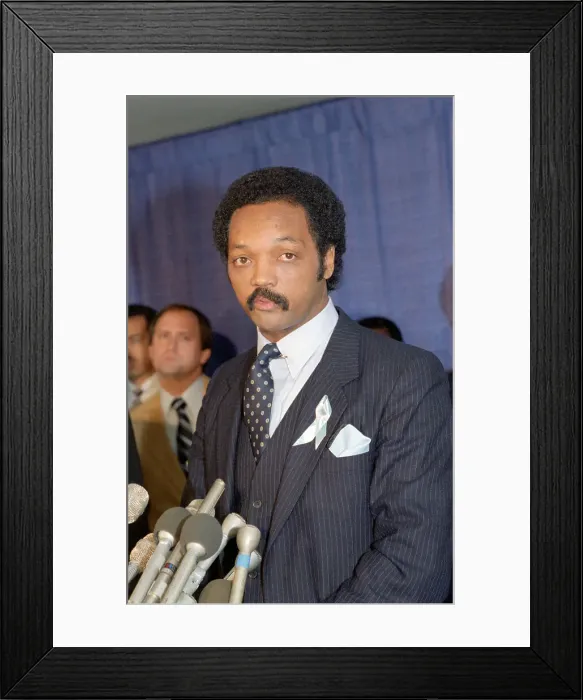 Framed Print : Jesse Jackson Giving Speech Framed Print : Jesse Jackson Giving Speech