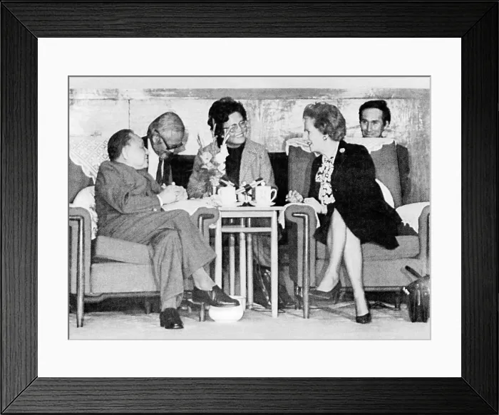 Framed Print : Margaret Thatcher With Deng Xiaoping Framed Print : Margaret Thatcher With Deng Xiaoping