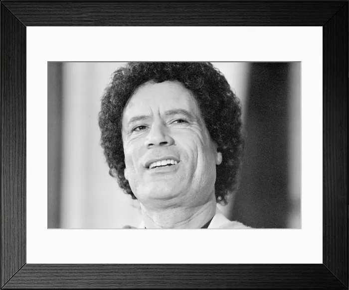 Framed Print : Qaddafi Speaking at Press Conference Framed Print : Qaddafi Speaking at Press Conference
