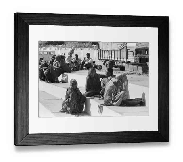 Framed Print : Bhopal Refugees Waiting for Transfer