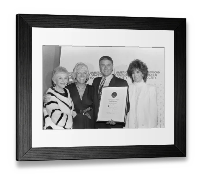 Framed Print : Larry Hagman with American Cancer Society Award Framed Print : Larry Hagman with American Cancer Society Award