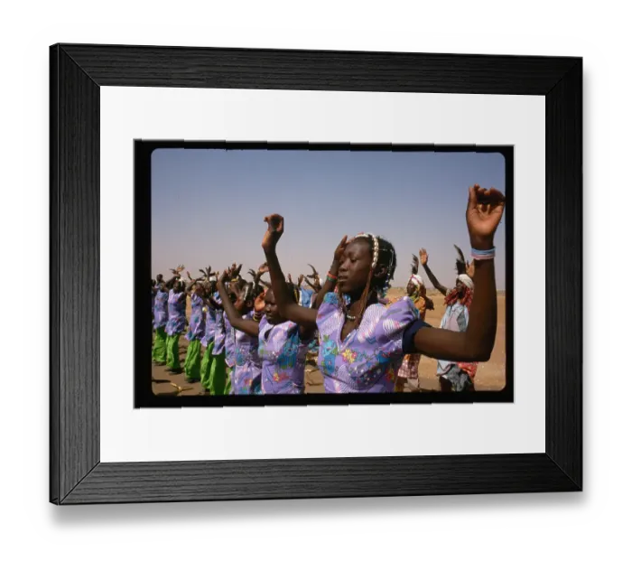 Framed Print : Line of Dancers at Airport Framed Print : Line of Dancers at Airport