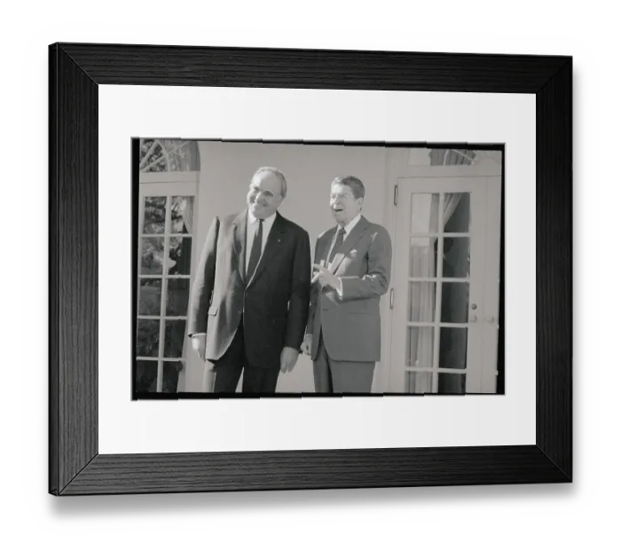 Framed Print : President Reagan with Helmut Kohl Framed Print : President Reagan with Helmut Kohl