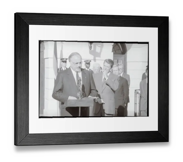 Framed Print : Helmut Kohl Delivering a Speech