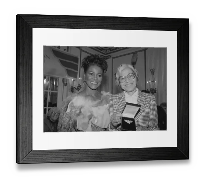 Framed Print : Cicely Tyson and Rosa Parks Posing with Award Framed Print : Cicely Tyson and Rosa Parks Posing with Award