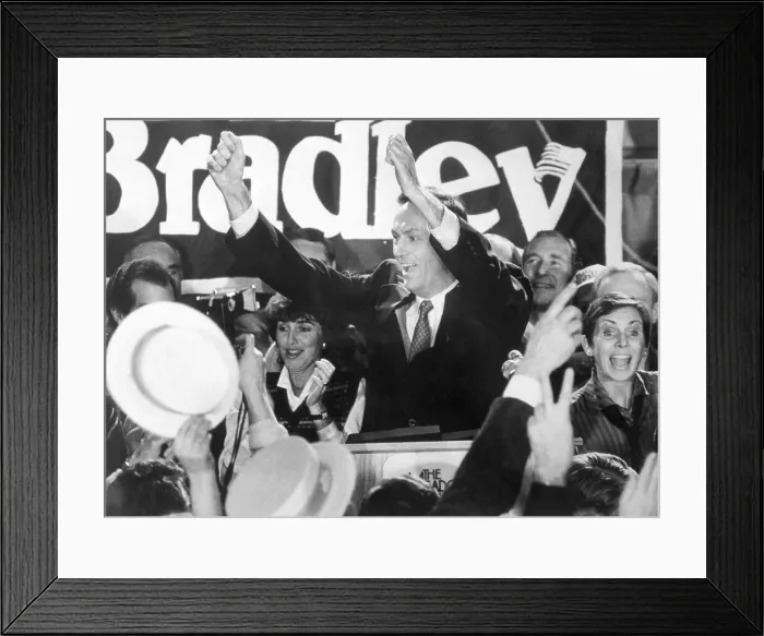 Framed Print : Senator Bill Bradley Celebrating Election Victory Framed Print : Senator Bill Bradley Celebrating Election Victory