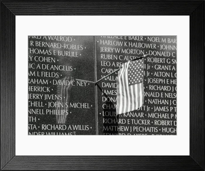 Framed Print : Flag at Vietnam Veterans Memorial Framed Print : Flag at Vietnam Veterans Memorial
