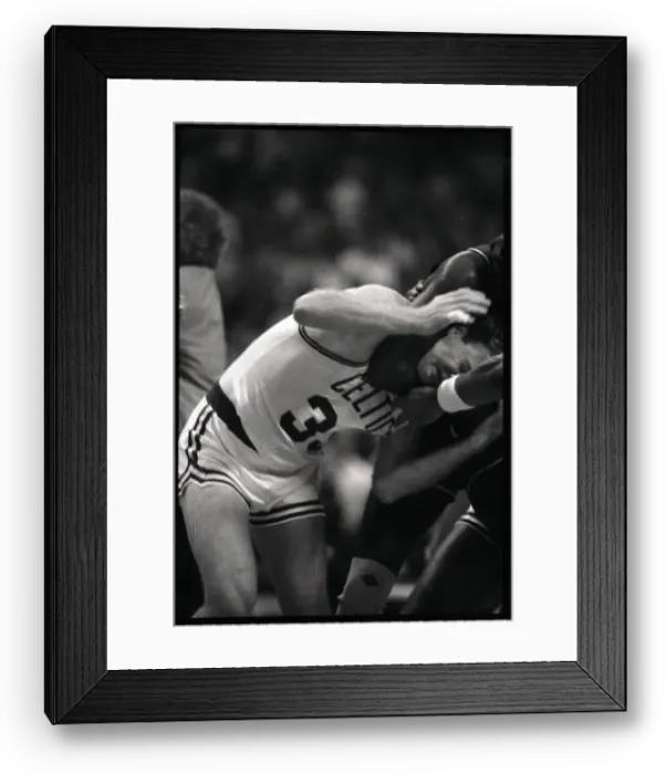 Framed Print : Larry Bird in a Brawl During a Game Framed Print : Larry Bird in a Brawl During a Game