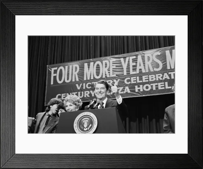 Framed Print : President Reagan Gives The Thumbs Up Framed Print : President Reagan Gives The Thumbs Up