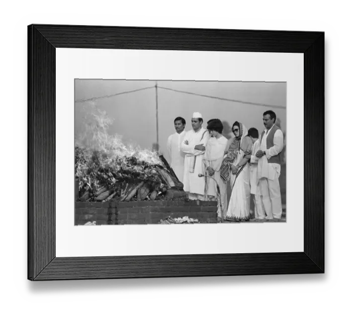 Framed Print : Gandhi Family at Indira Gandhi's Cremation