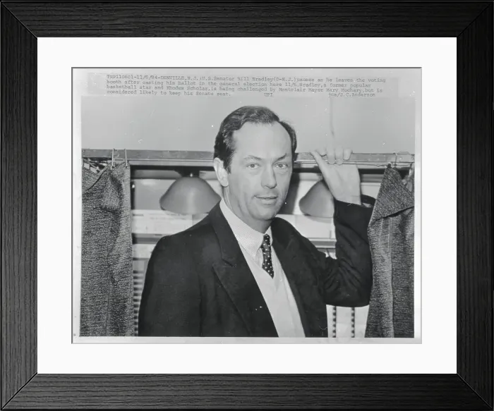 Framed Print : Bill Bradley Exiting Voters Poles Framed Print : Bill Bradley Exiting Voters Poles