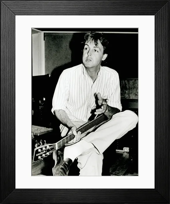 Framed Print : Paul McCartney Talking in Studio