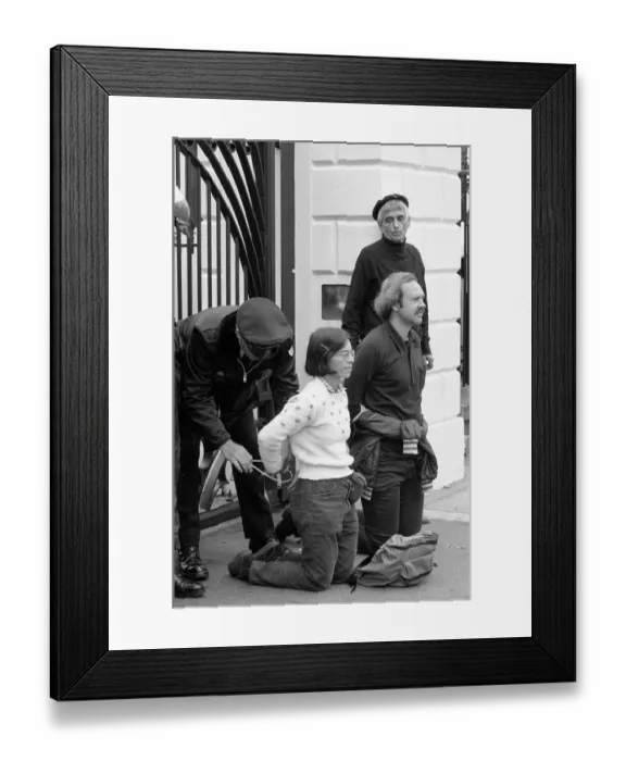 Framed Print : Father Daniel Berrigan at Protest Framed Print : Father Daniel Berrigan at Protest