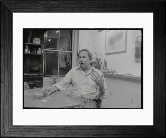 Framed Print : Robert Rauschenberg Sitting Near a Window During Interview Framed Print : Robert Rauschenberg Sitting Near a Window During Interview