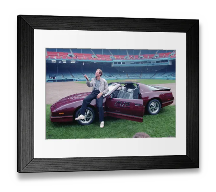 Framed Print : Tigers Shortstop Alan Trammell Posing on His New Sports Car Framed Print : Tigers Shortstop Alan Trammell Posing on His New Sports Car