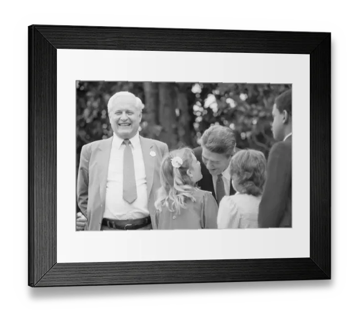 Framed Print : Drew Barrymore Kissing Ronald Reagan Framed Print : Drew Barrymore Kissing Ronald Reagan
