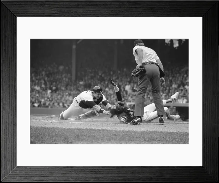Framed Print : Alan Wiggins and Catcher Lance Parrish in 1984 World Series Framed Print : Alan Wiggins and Catcher Lance Parrish in 1984 World Series