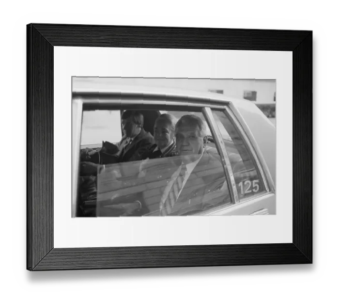 Framed Print : William Westmoreland Leaving in Car