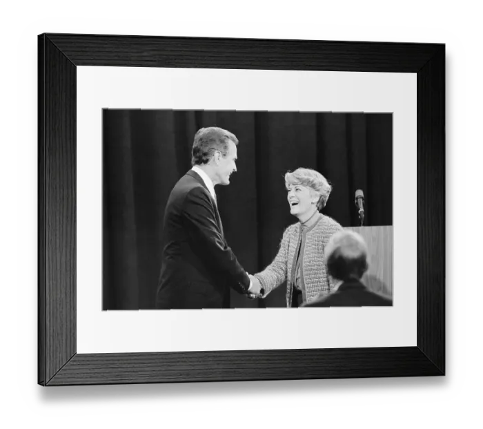 Framed Print : George Bush and Geraldine Ferraro Framed Print : George Bush and Geraldine Ferraro