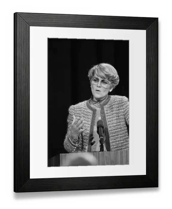Framed Print : Geraldine Ferraro Debating Against George Bush