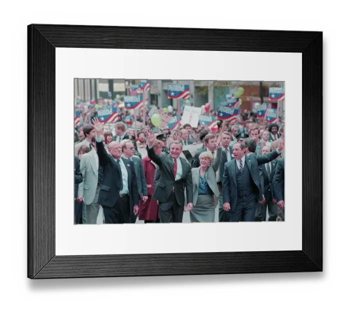 Framed Print : Politicians During Columbus Day Parade Framed Print : Politicians During Columbus Day Parade