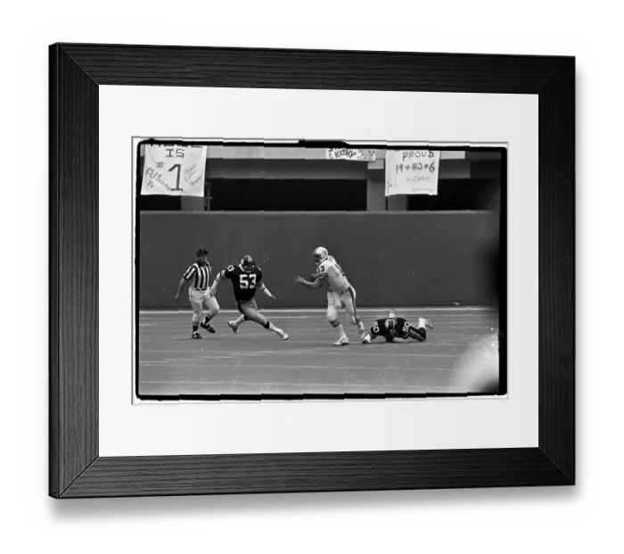 Framed Print : Dan Marino Scrambles to Throw a Pass During Game Framed Print : Dan Marino Scrambles to Throw a Pass During Game