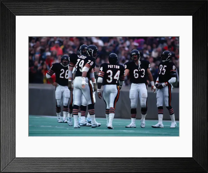 Framed Print : Walter Payton With Other Chicago Bears on Football Field Framed Print : Walter Payton With Other Chicago Bears on Football Field