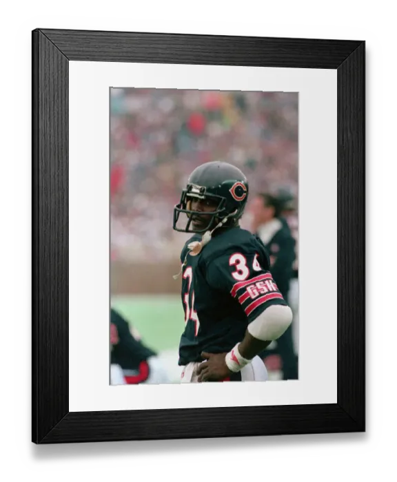 Framed Print : Walter Payton on Field During Football Game Framed Print : Walter Payton on Field During Football Game
