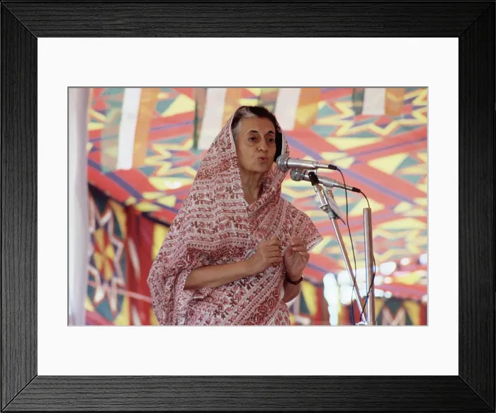 Framed Print : Indira Gandhi Speaking During Her Visit Framed Print : Indira Gandhi Speaking During Her Visit