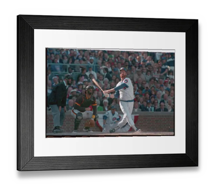 Framed Print : Rick Sutcliffe in Batting Form at National League Playoffs Framed Print : Rick Sutcliffe in Batting Form at National League Playoffs
