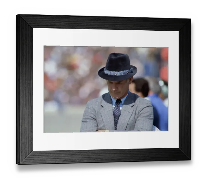 Framed Print : Tom Landry Looking Down Sideline Framed Print : Tom Landry Looking Down Sideline