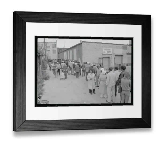 Framed Print : People Waiting in Line Framed Print : People Waiting in Line