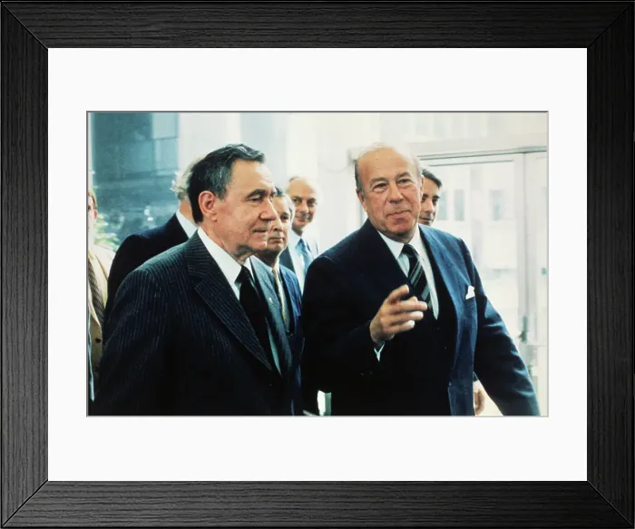 Framed Print : Andrei Gromyko with George Shultz Framed Print : Andrei Gromyko with George Shultz