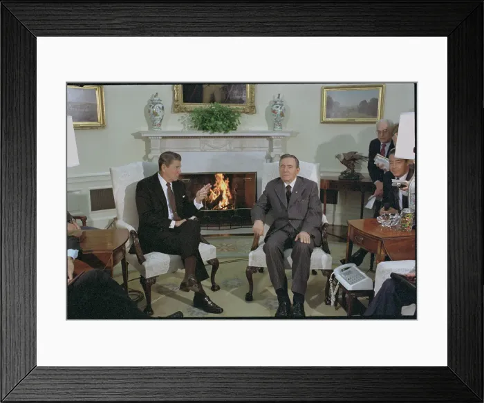 Framed Print : Ronald Reagan and Andrei Gromyko