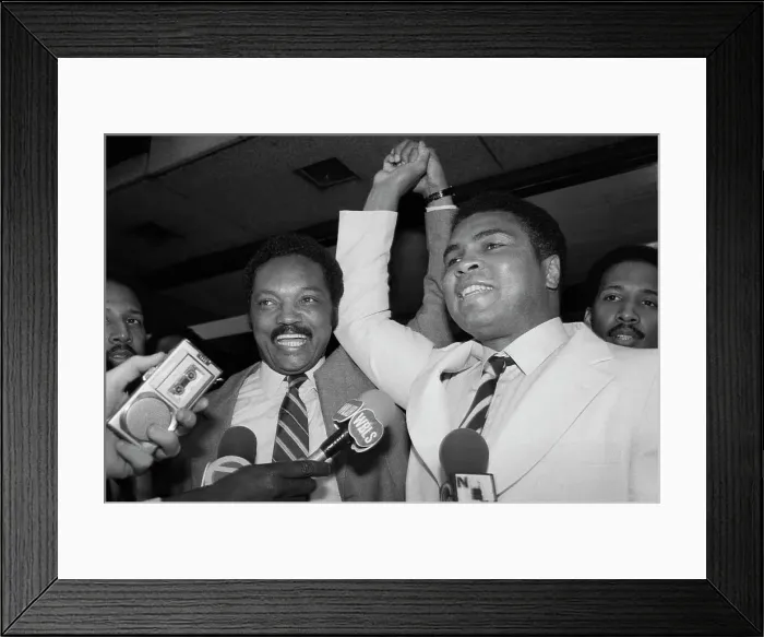 Framed Print : Jesse Jackson Raising Muhammad Ali's Arm Framed Print : Jesse Jackson Raising Muhammad Ali's Arm