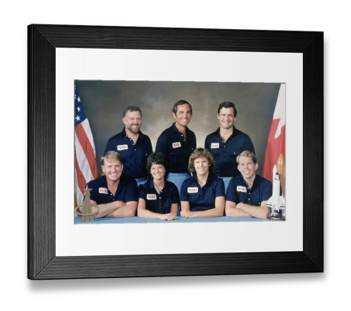 Framed Print : Challenger Crew Members Framed Print : Challenger Crew Members