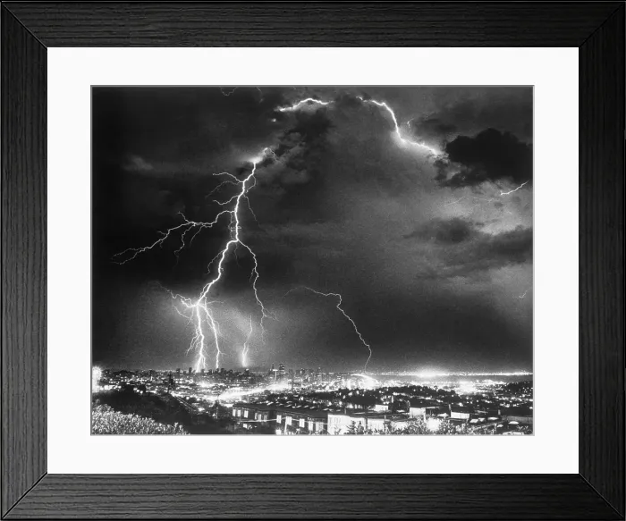 Framed Print : Lightning Storm over San Francisco Framed Print : Lightning Storm over San Francisco