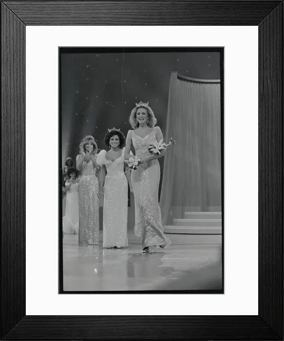 Framed Print : Beauty Contest Winners on Contest Runway Framed Print : Beauty Contest Winners on Contest Runway
