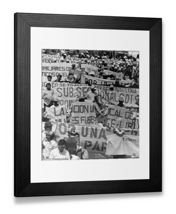 Framed Print : Protestors in San Salvador Framed Print : Protestors in San Salvador